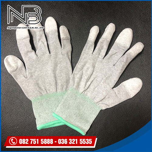 Găng tay cacbon phủ PU đầu ngón ( Size M )
